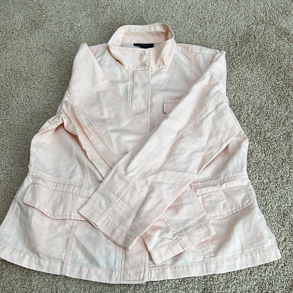 Talbots SZ 16, pale blush cotton light weight spring/summer jacket.